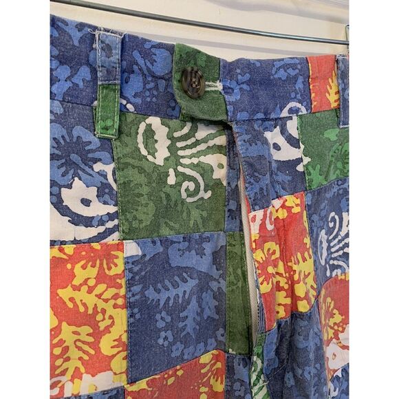 Loudmouth Golf Mens Shorts Size 34 Patchwork Hawaiian Floral Print Multicolor - Picture 3 of 11